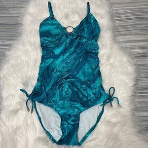Michael Kors One Piece Blue Swimsuit